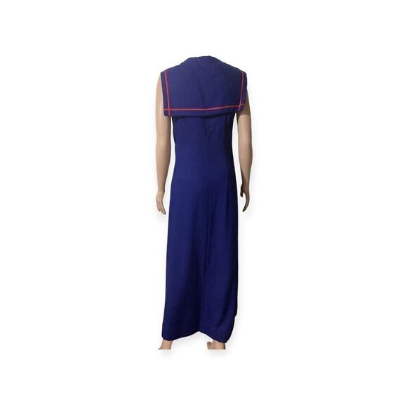 Vintage Handmade Sailor Style Maxi Dress S - Picture 2 of 10